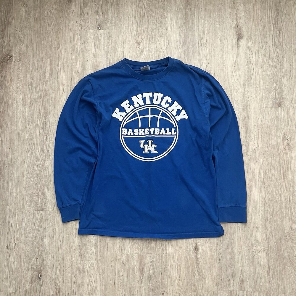 Kentucky Wildcats Basketball Long Sleeve Shirt Mens L NCAA College Sports Tee